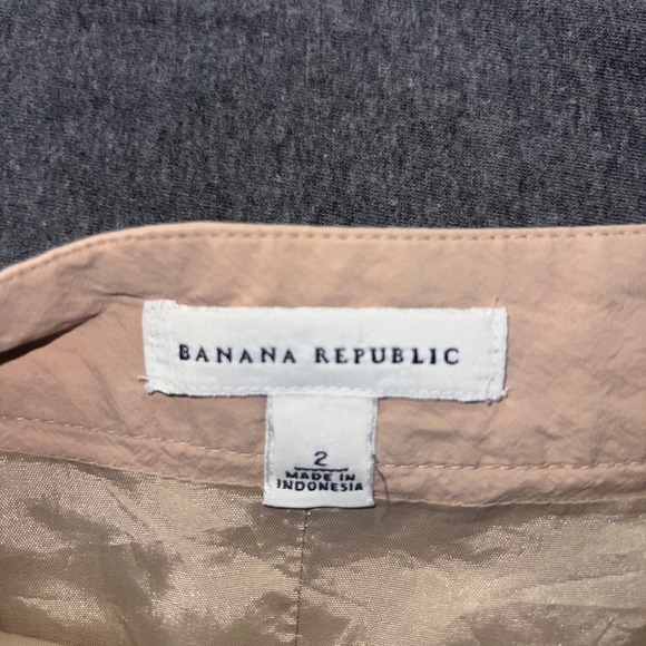 Banana Republic Skirt Women's Size 2 Zipped Brown - Picture 3 of 6